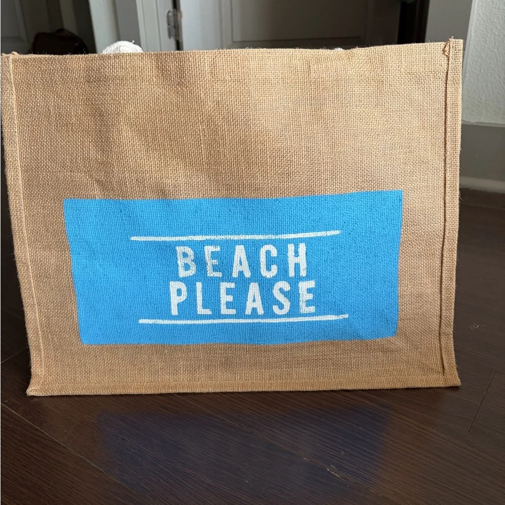 Beach Tote with the text 